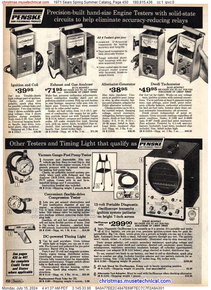 1971 Sears Spring Summer Catalog, Page 450
