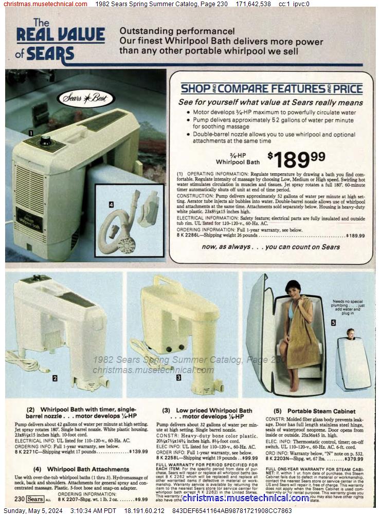 1982 Sears Spring Summer Catalog, Page 230