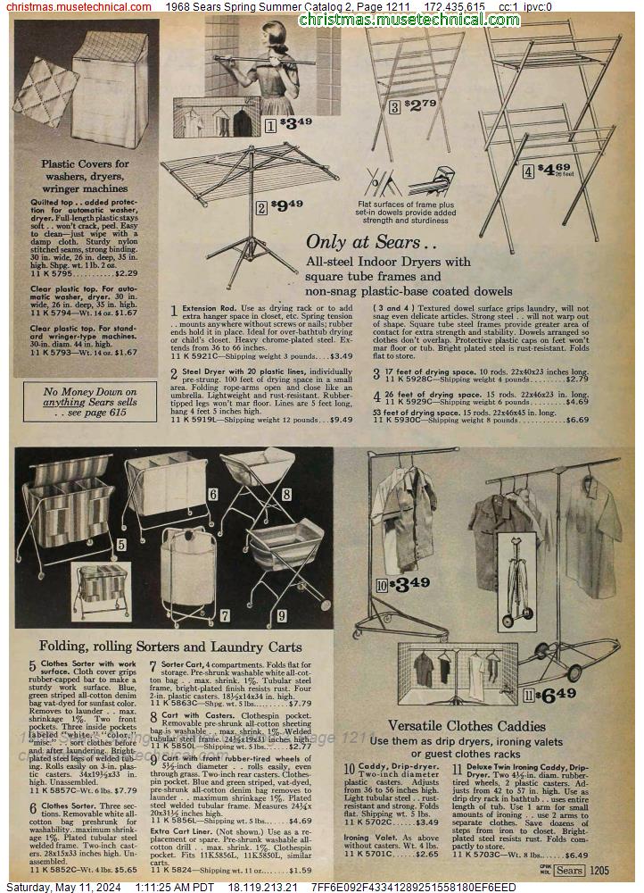 1968 Sears Spring Summer Catalog 2, Page 1211