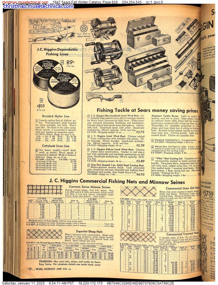 1947 Sears Fall Winter Catalog, Page 628