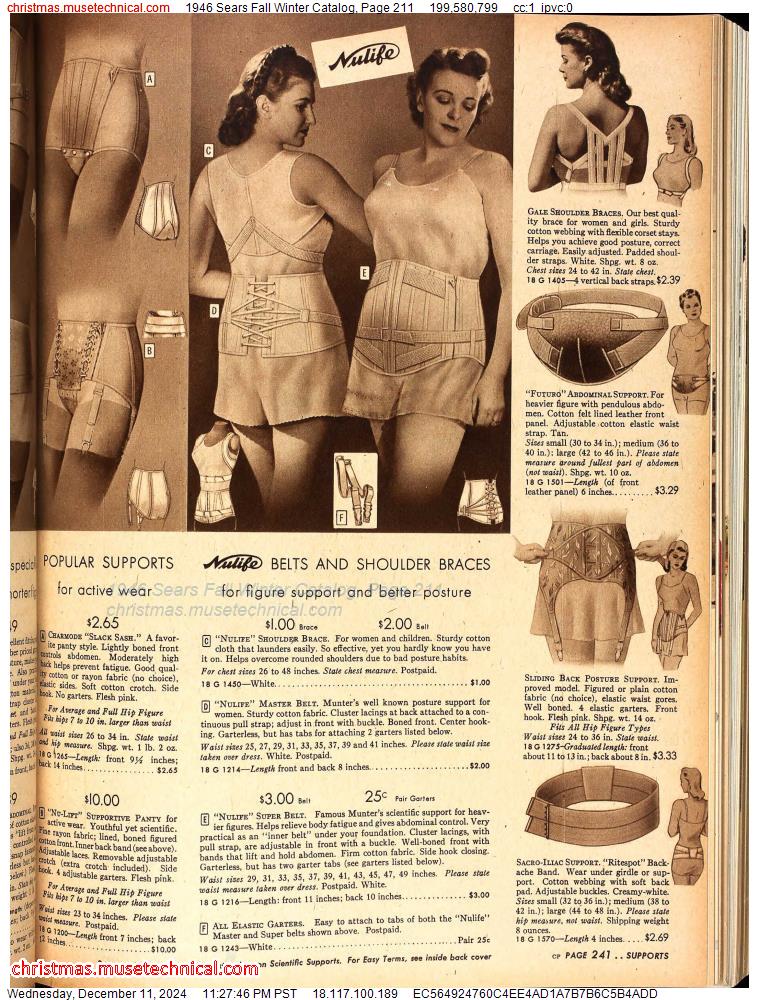 1946 Sears Fall Winter Catalog, Page 211