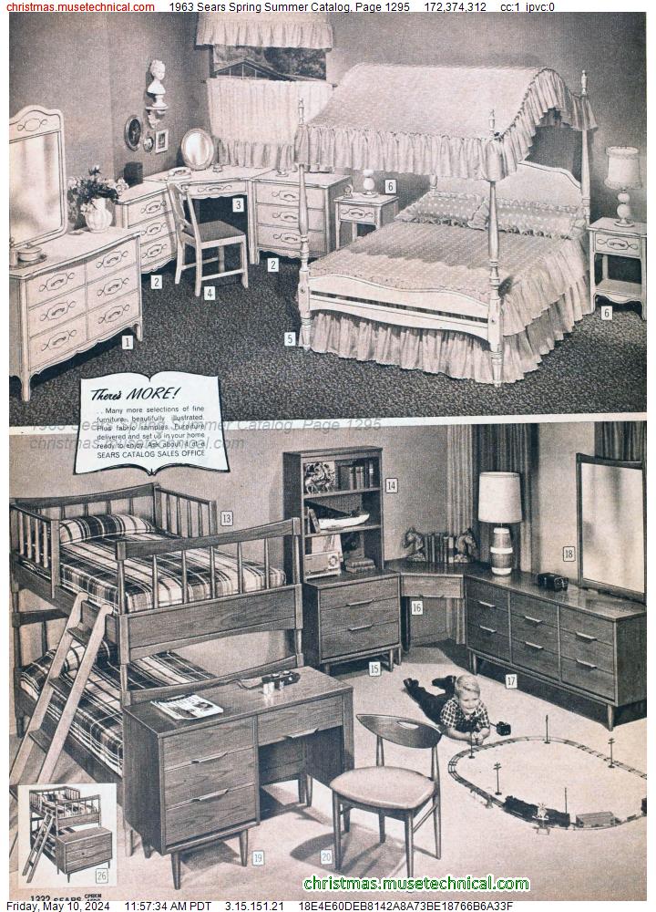 1963 Sears Spring Summer Catalog, Page 1295