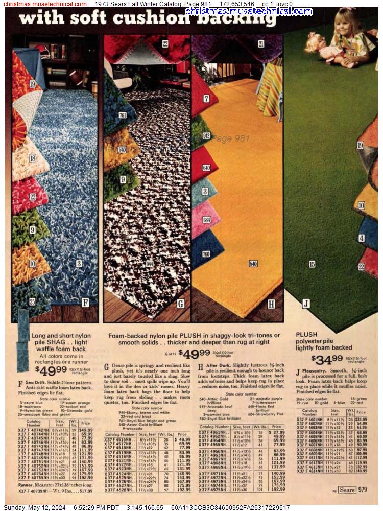 1973 Sears Fall Winter Catalog, Page 981