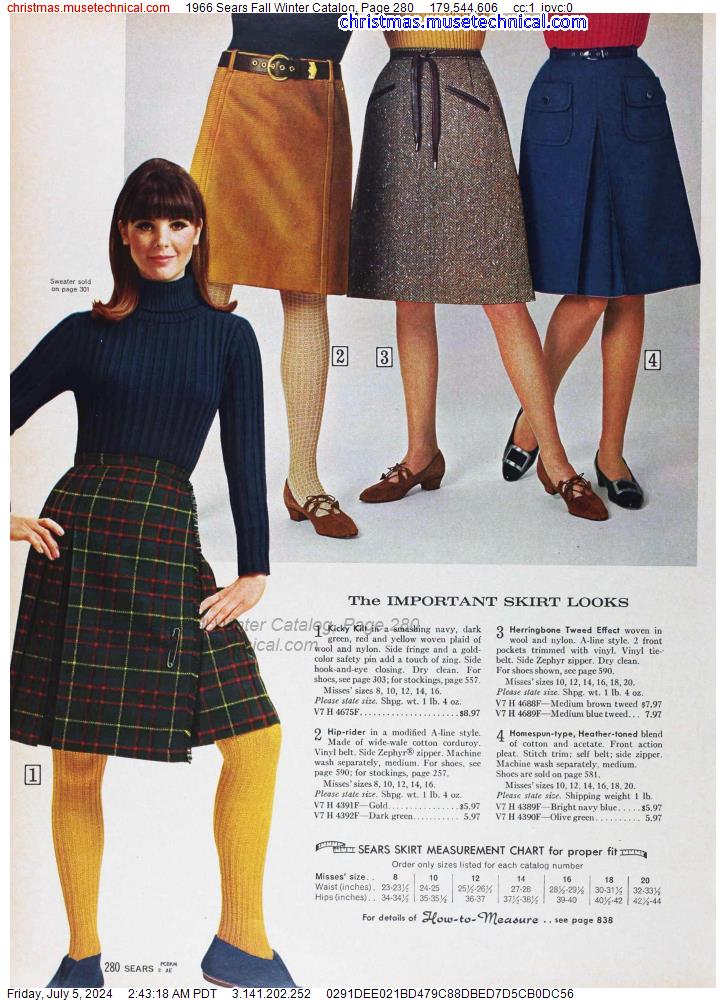 1966 Sears Fall Winter Catalog, Page 280