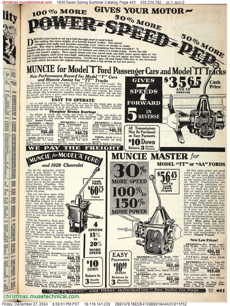 1930 Sears Spring Summer Catalog, Page 443