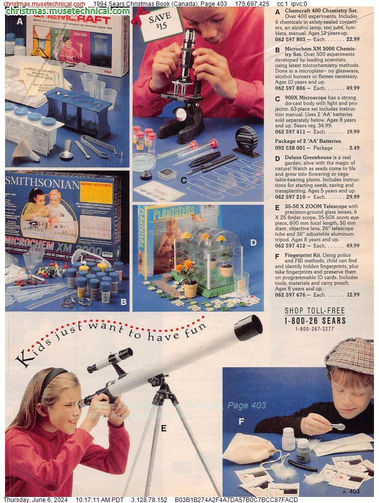 1994 Sears Christmas Book (Canada), Page 403