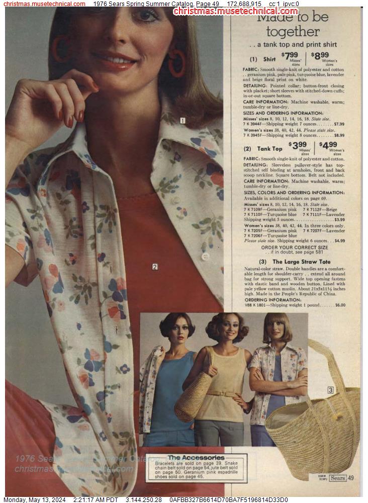 1976 Sears Spring Summer Catalog, Page 49