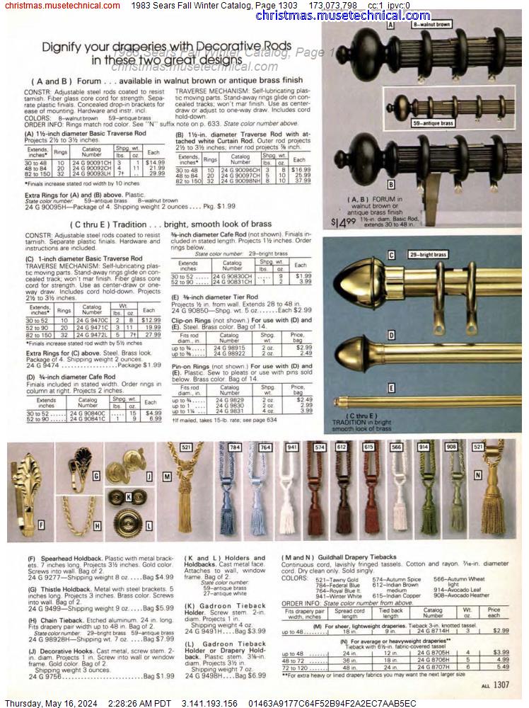 1983 Sears Fall Winter Catalog, Page 1303