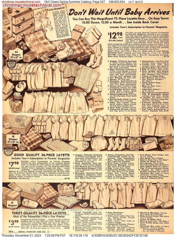 1941 Sears Spring Summer Catalog, Page 207