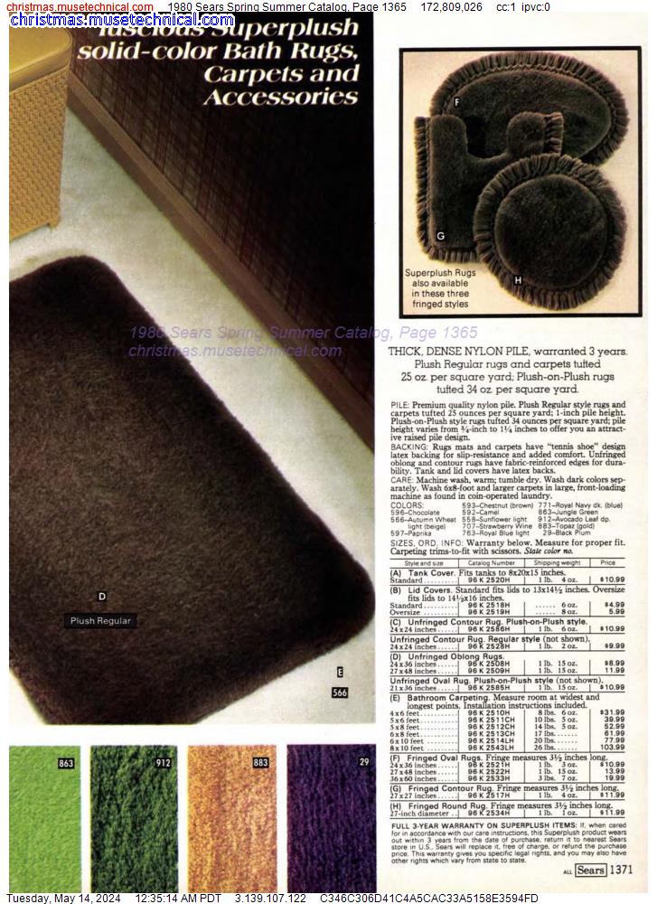 1980 Sears Spring Summer Catalog, Page 1365