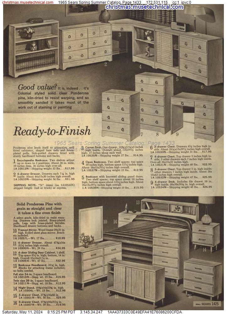 1965 Sears Spring Summer Catalog, Page 1433