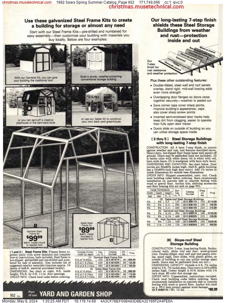 1982 Sears Spring Summer Catalog, Page 952