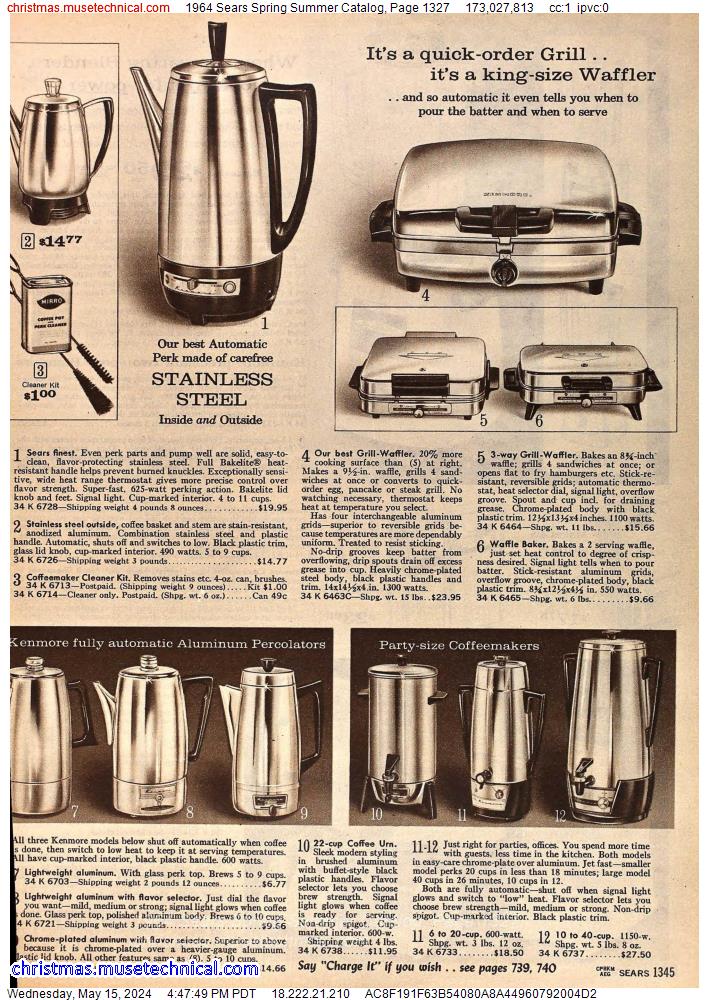 1964 Sears Spring Summer Catalog, Page 1327