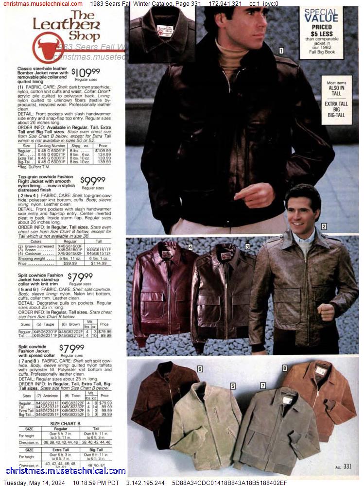 1983 Sears Fall Winter Catalog, Page 331