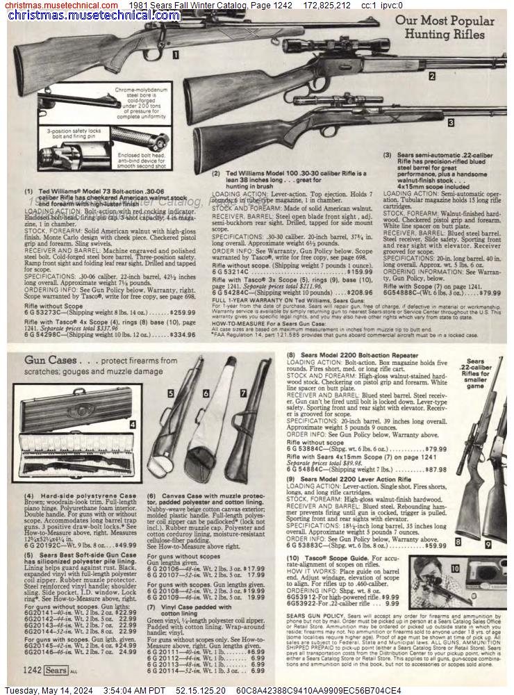 1981 Sears Fall Winter Catalog, Page 1242