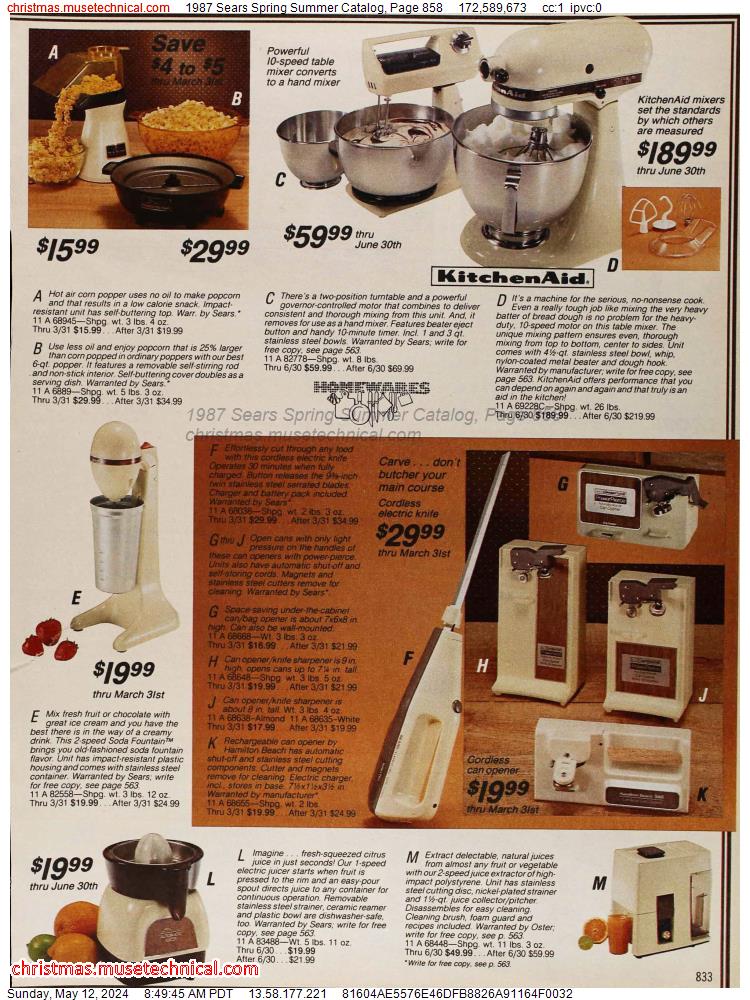 1987 Sears Spring Summer Catalog, Page 858