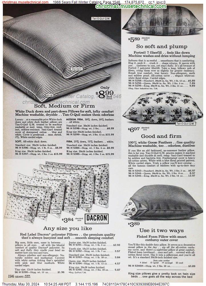 1966 Sears Fall Winter Catalog, Page 1546