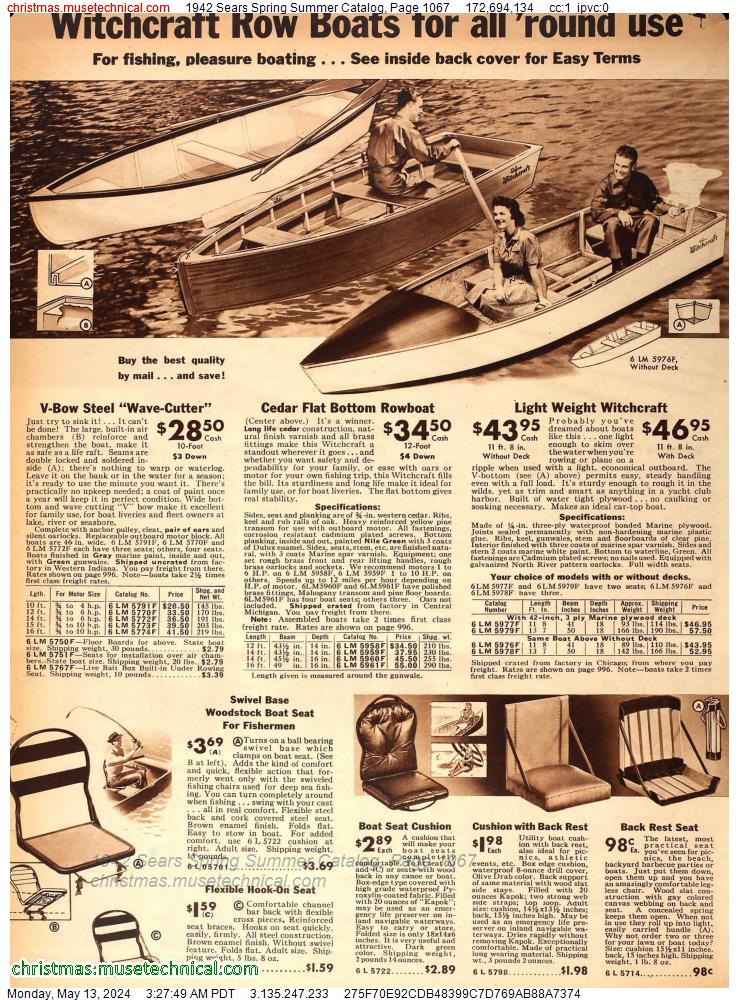 1942 Sears Spring Summer Catalog, Page 1067