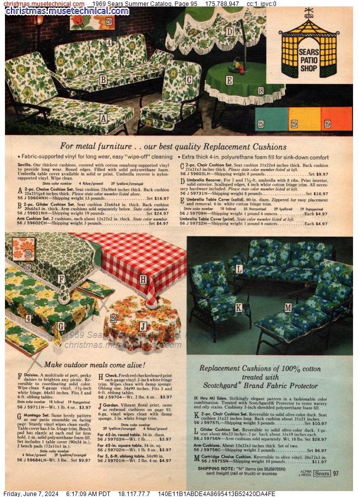 1969 Sears Summer Catalog, Page 95