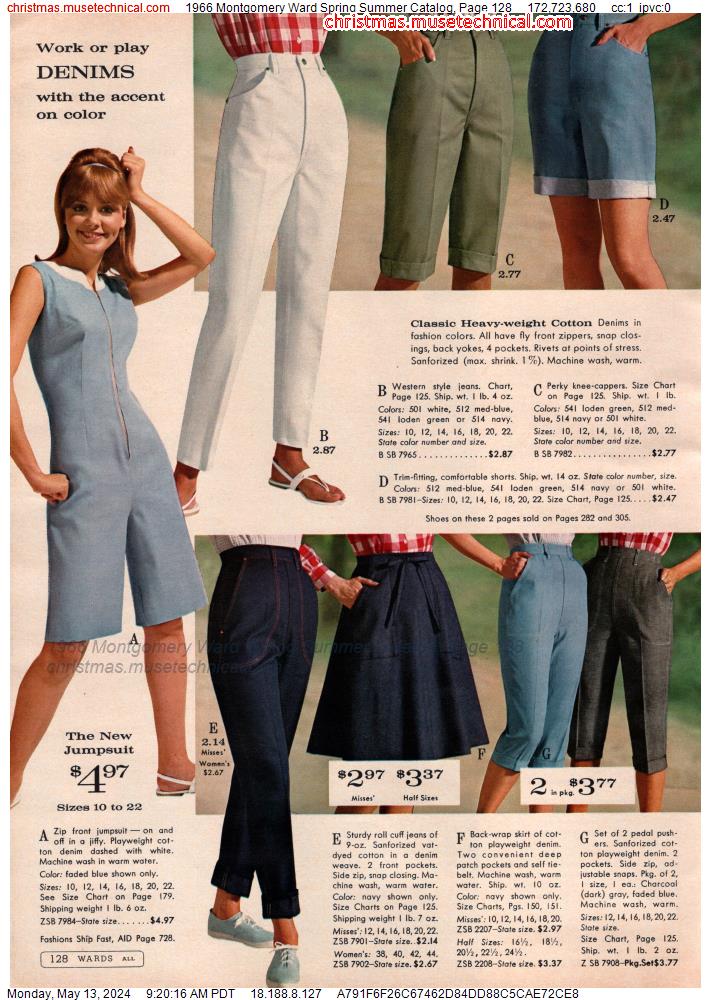 1966 Montgomery Ward Spring Summer Catalog, Page 128