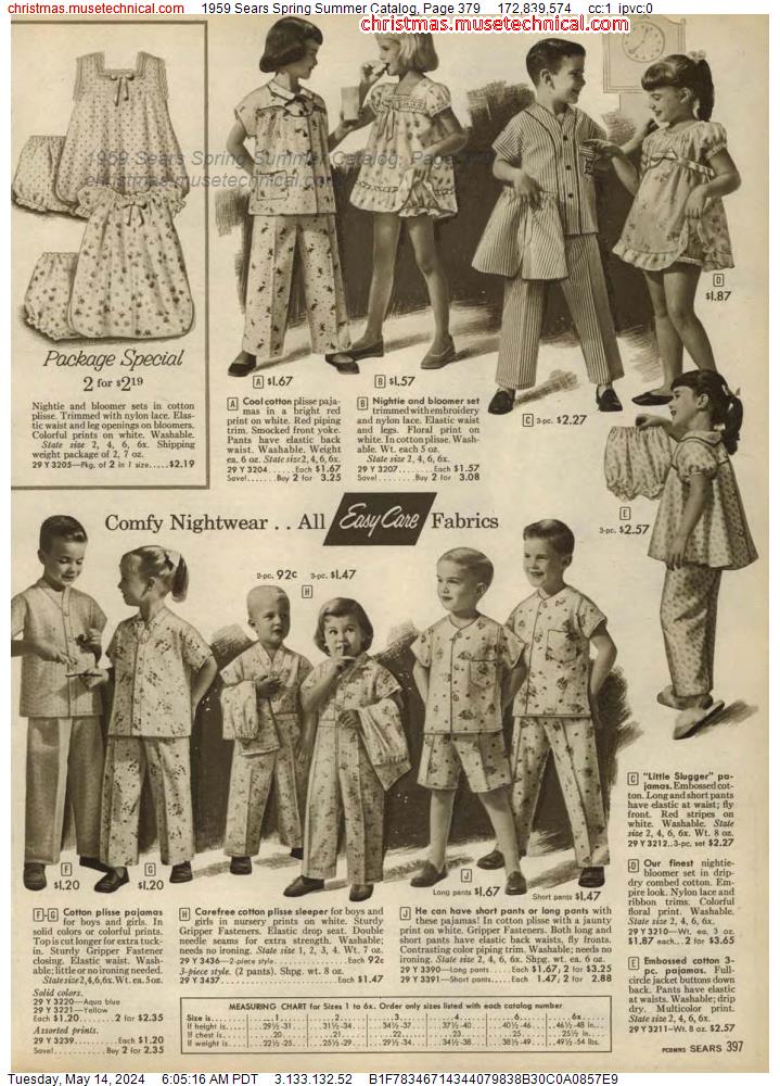 1959 Sears Spring Summer Catalog, Page 379