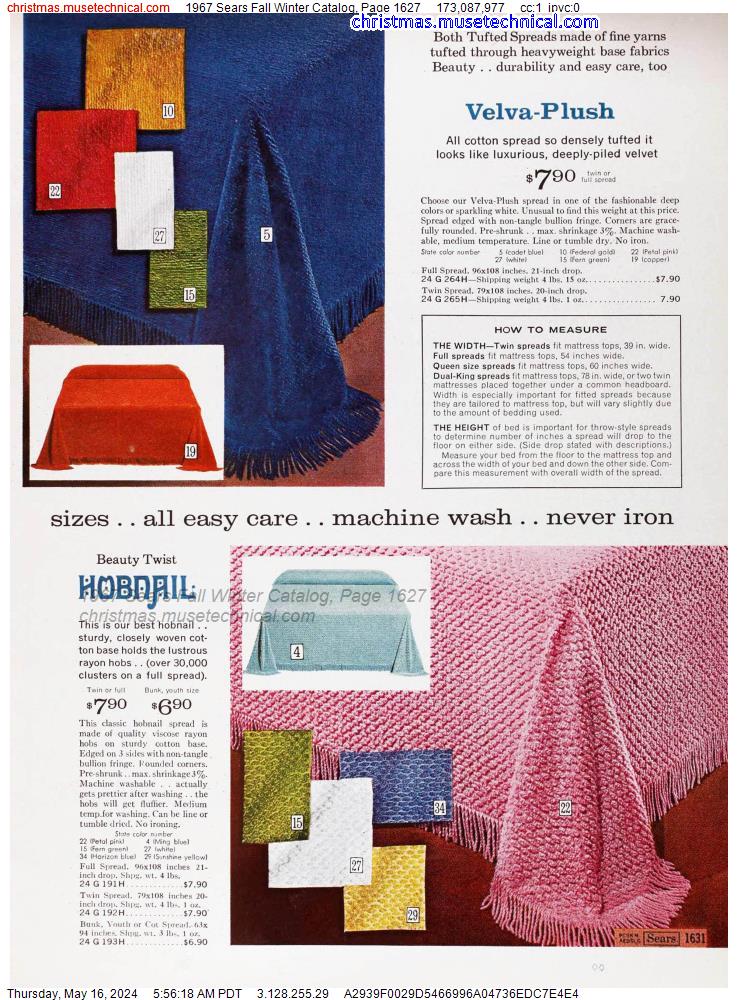 1967 Sears Fall Winter Catalog, Page 1627