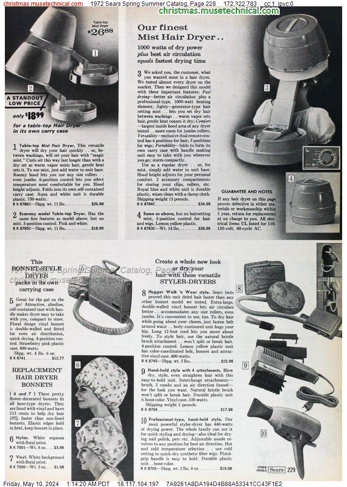 1972 Sears Spring Summer Catalog, Page 228