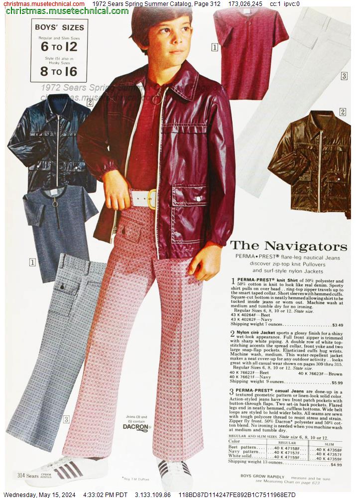 1972 Sears Spring Summer Catalog, Page 312