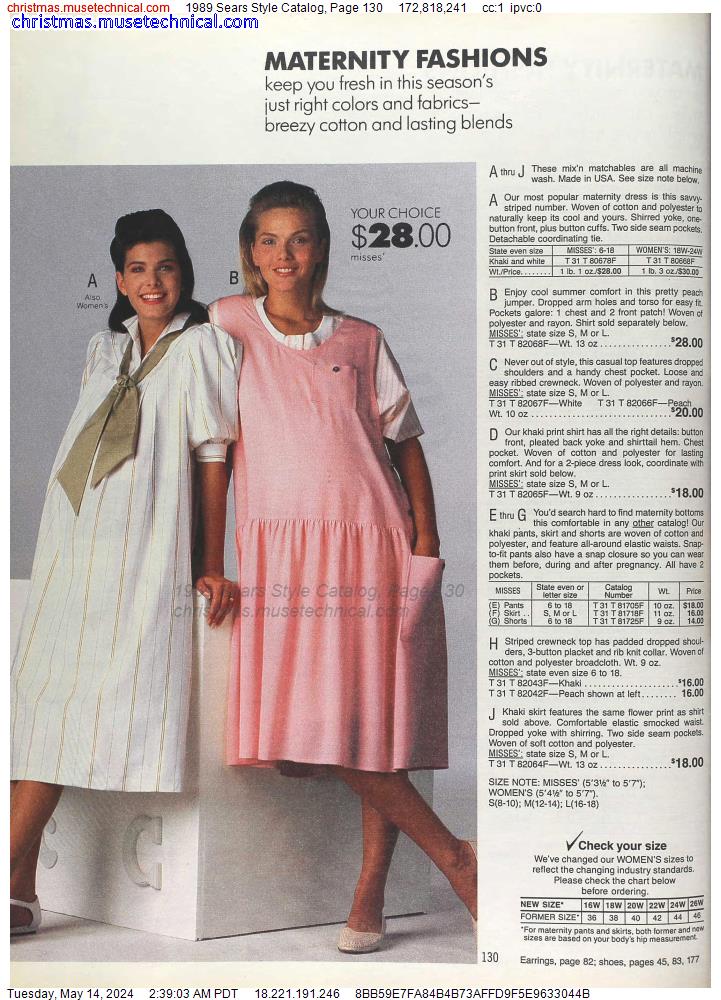1989 Sears Style Catalog, Page 130