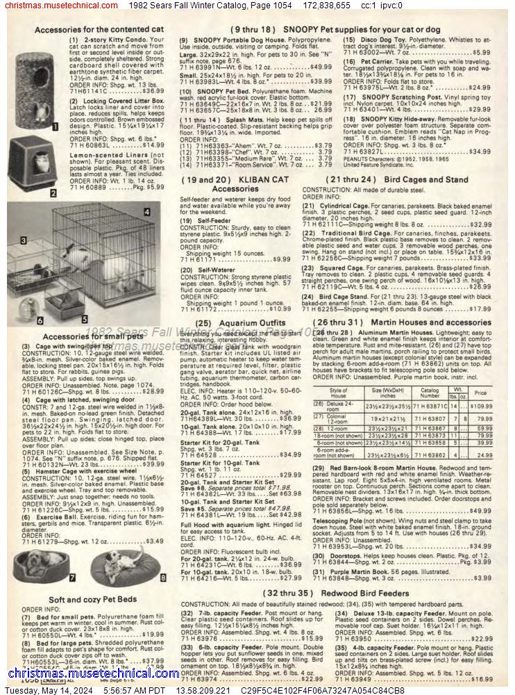 1982 Sears Fall Winter Catalog, Page 1054