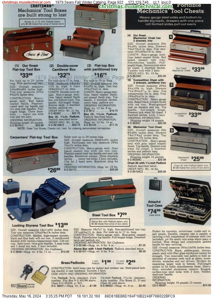 1979 Sears Fall Winter Catalog, Page 922