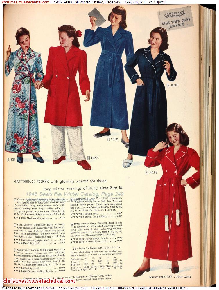 1946 Sears Fall Winter Catalog, Page 249