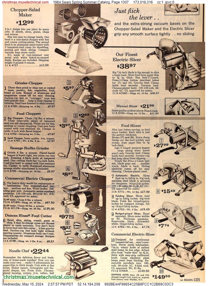 1964 Sears Spring Summer Catalog, Page 1307
