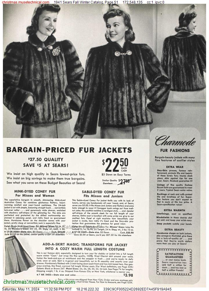 1941 Sears Fall Winter Catalog, Page 51