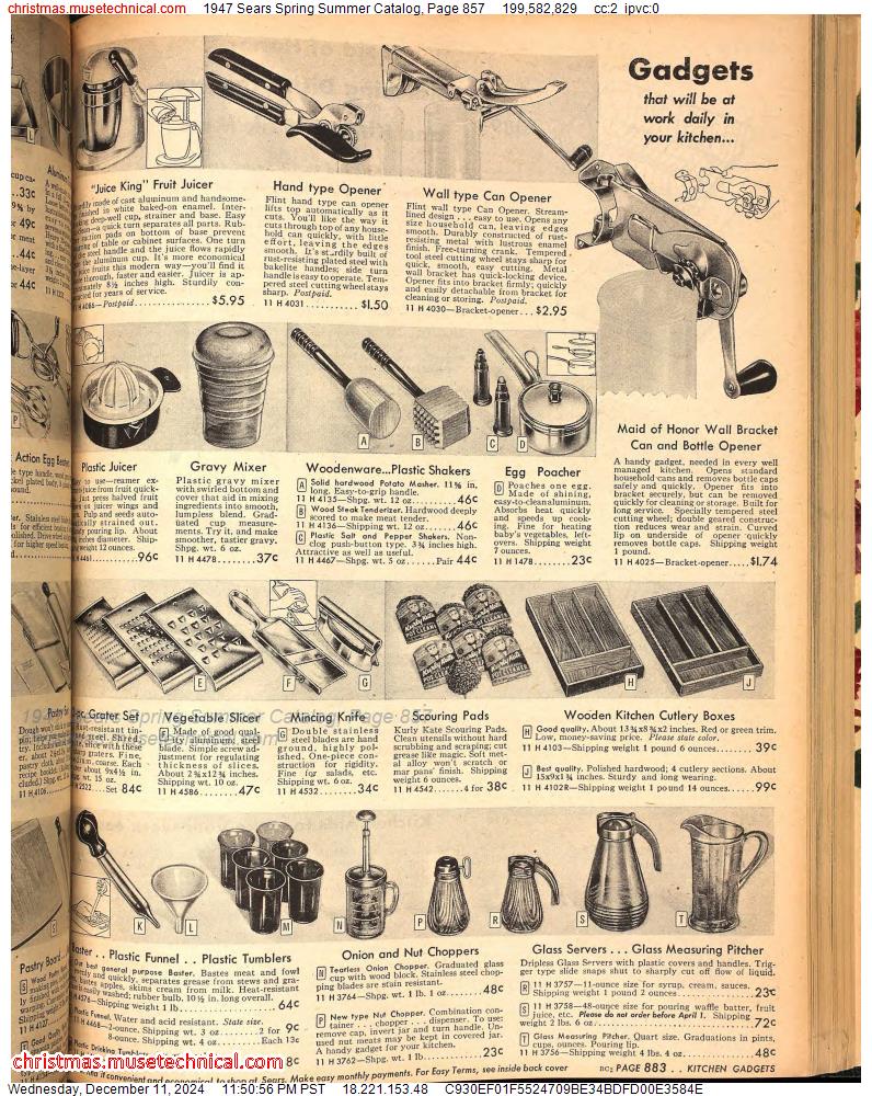 1947 Sears Spring Summer Catalog, Page 857