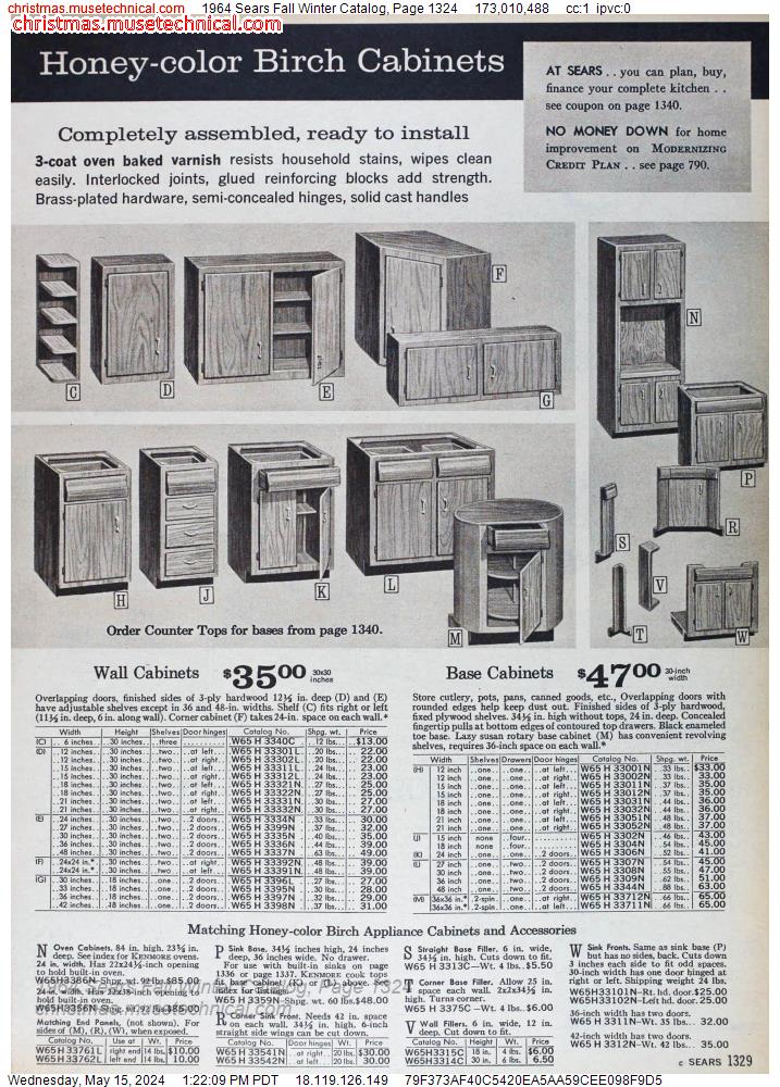 1964 Sears Fall Winter Catalog, Page 1324