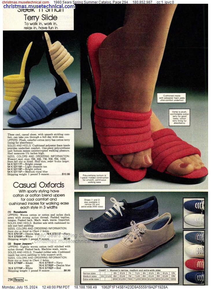 1980 Sears Spring Summer Catalog, Page 294