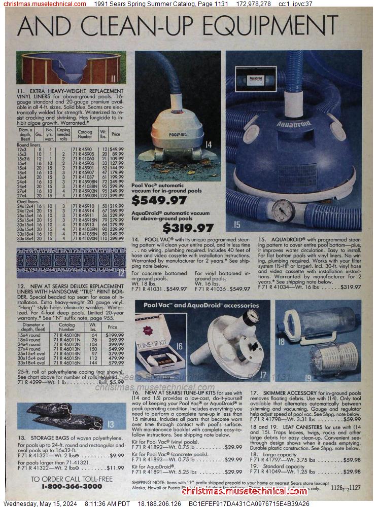 1991 Sears Spring Summer Catalog, Page 1131