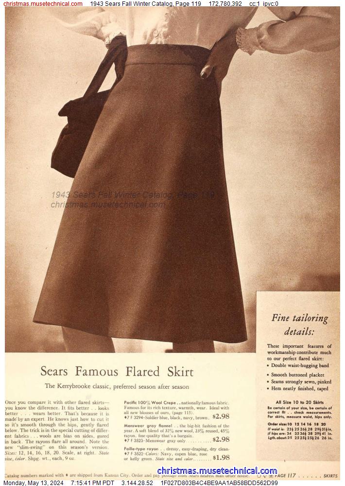 1943 Sears Fall Winter Catalog, Page 119