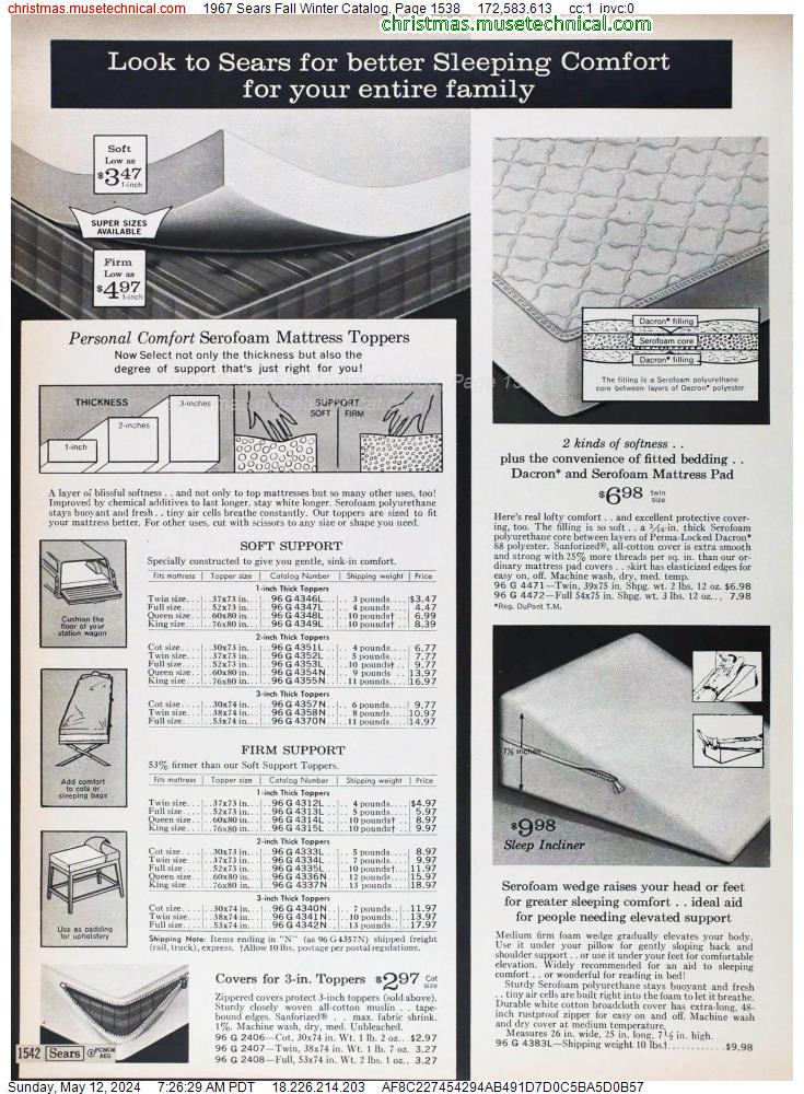 1967 Sears Fall Winter Catalog, Page 1538