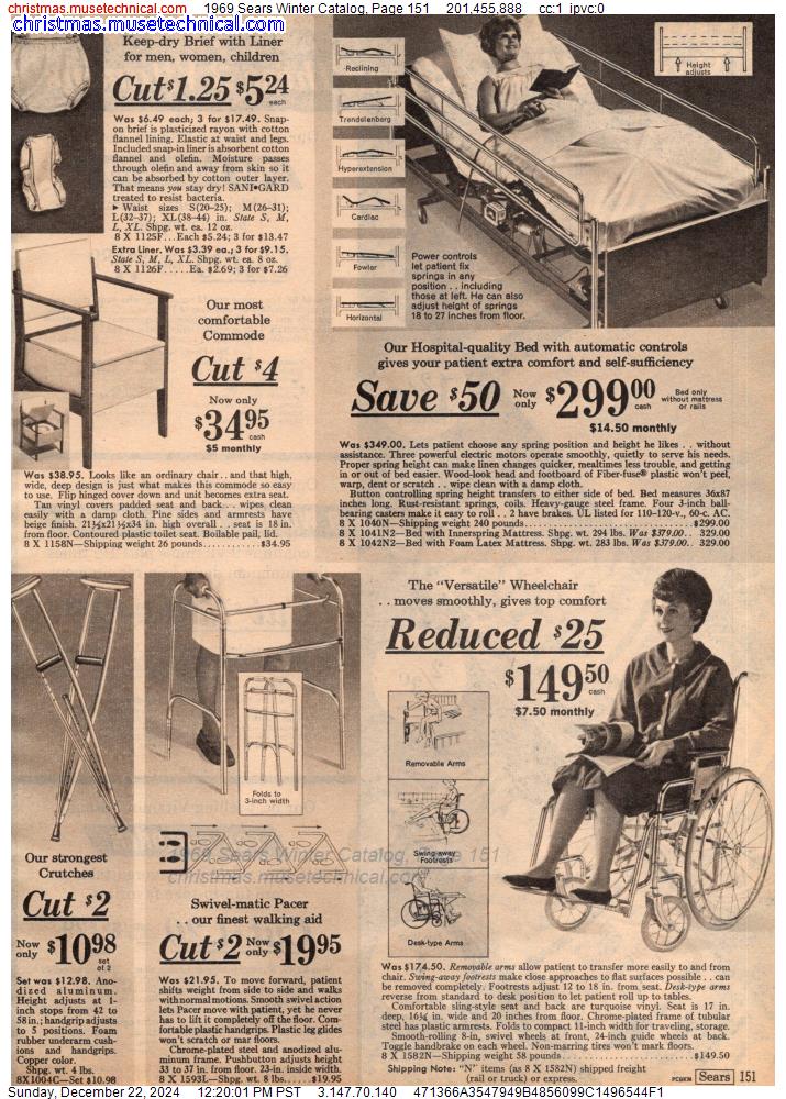 1969 Sears Winter Catalog, Page 151