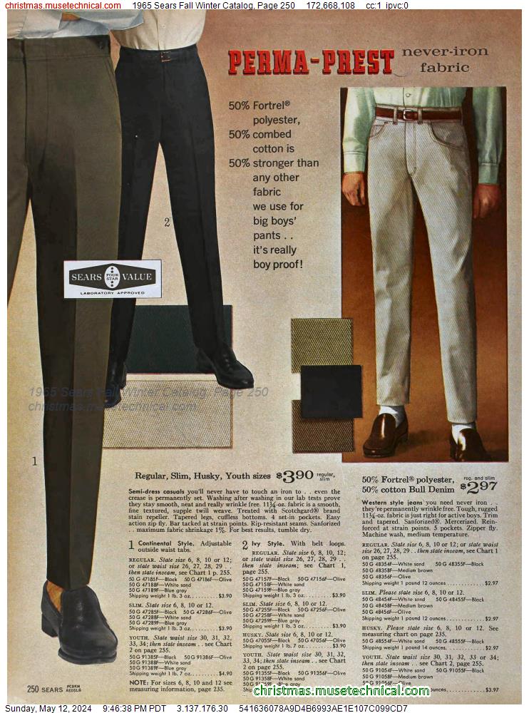 1965 Sears Fall Winter Catalog, Page 250
