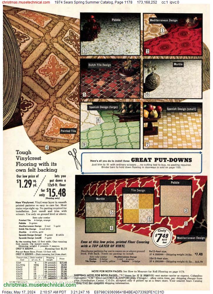 1974 Sears Spring Summer Catalog, Page 1178