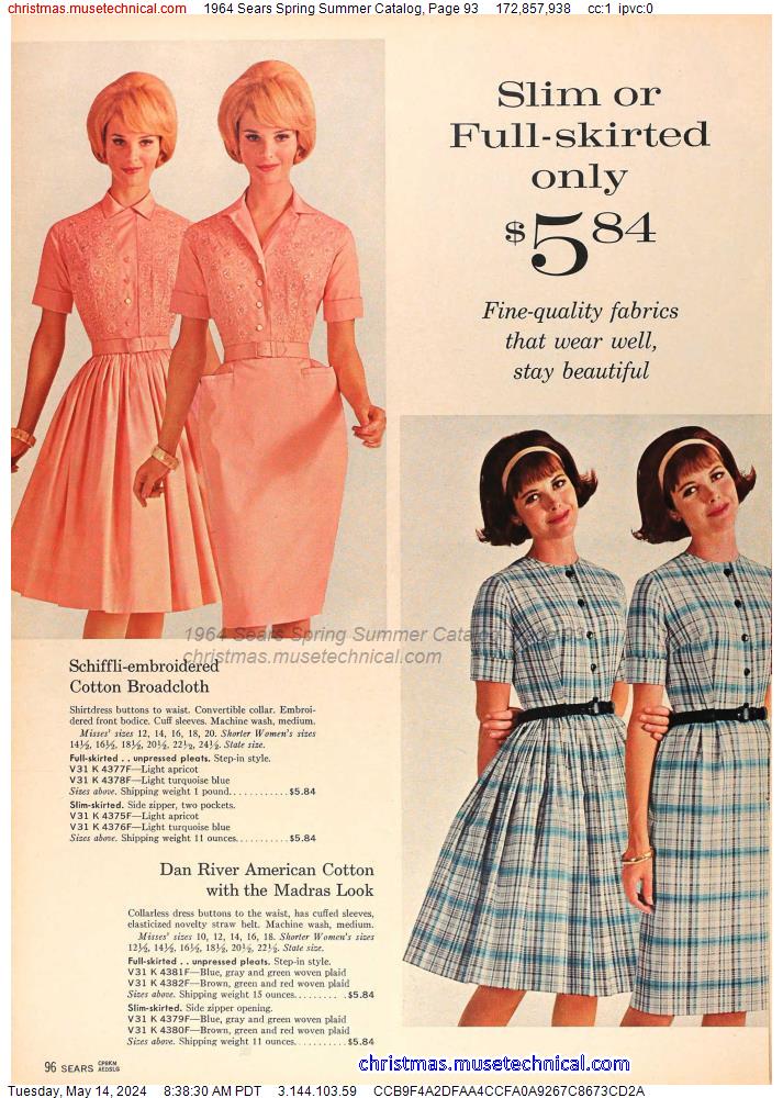 1964 Sears Spring Summer Catalog, Page 93