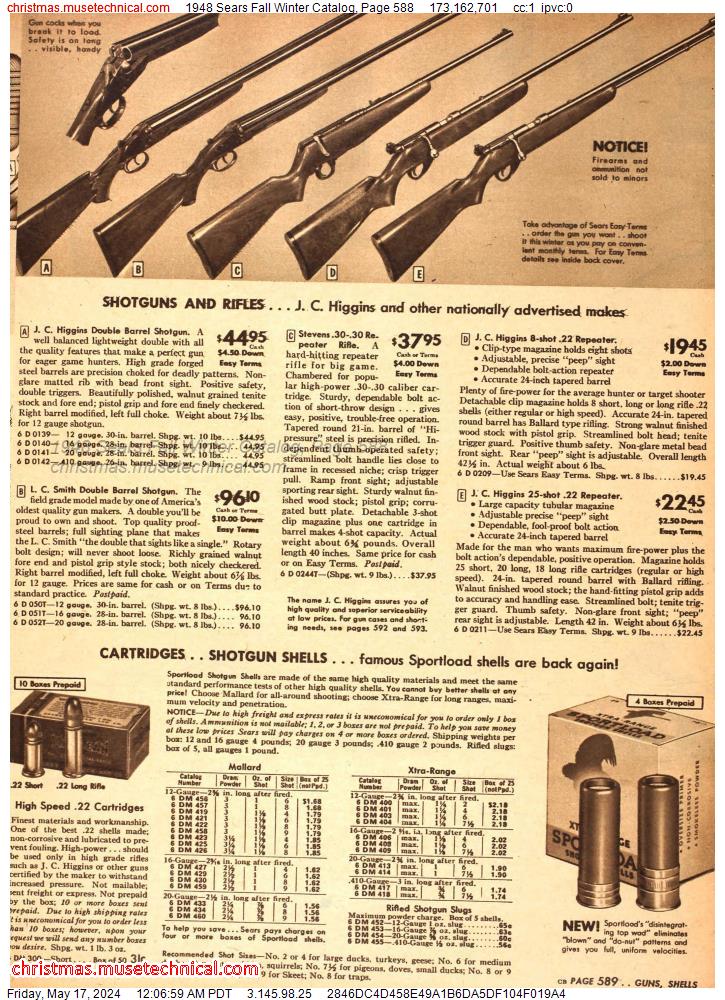 1948 Sears Fall Winter Catalog, Page 588