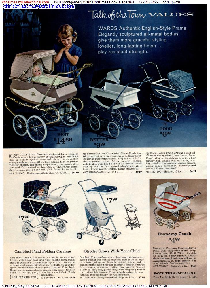 1964 Montgomery Ward Christmas Book, Page 184