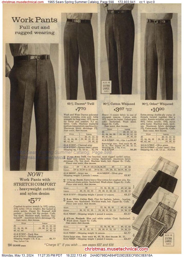 1965 Sears Spring Summer Catalog, Page 598