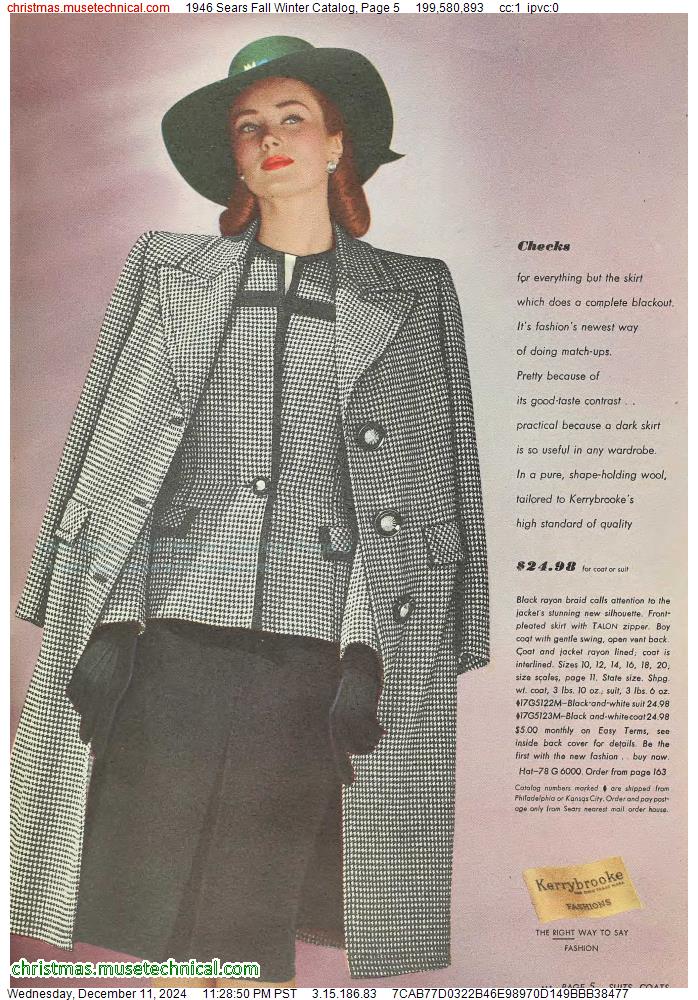 1946 Sears Fall Winter Catalog, Page 5