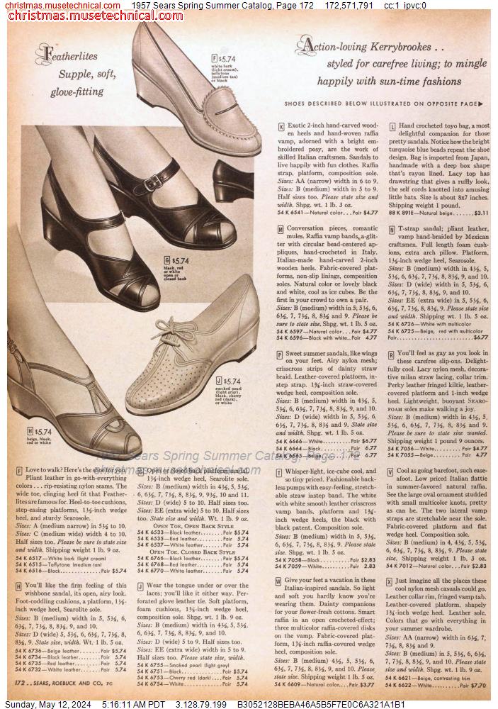 1957 Sears Spring Summer Catalog, Page 172