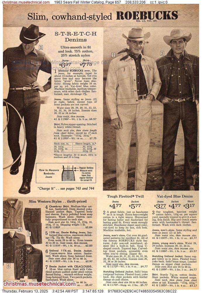 1963 Sears Fall Winter Catalog, Page 657